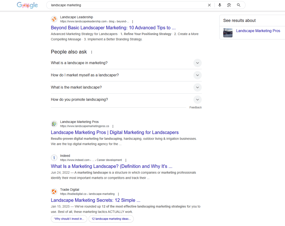 search landscape newsletter